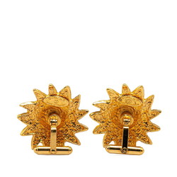 Chanel Lion Sun Chain Motif Cufflinks Gold Plated Women's CHANEL