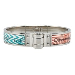 Hermes Charnier PM Enamel Manufacture de Boucléry Bangle Silver Multicolor Metal Women's HERMES