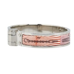 Hermes Charnier PM Enamel Manufacture de Boucléry Bangle Silver Multicolor Metal Women's HERMES