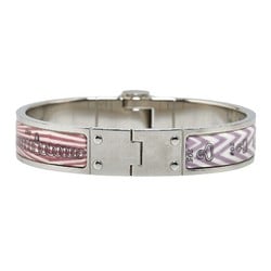 Hermes Charnier PM Enamel Manufacture de Boucléry Bangle Silver Multicolor Metal Women's HERMES