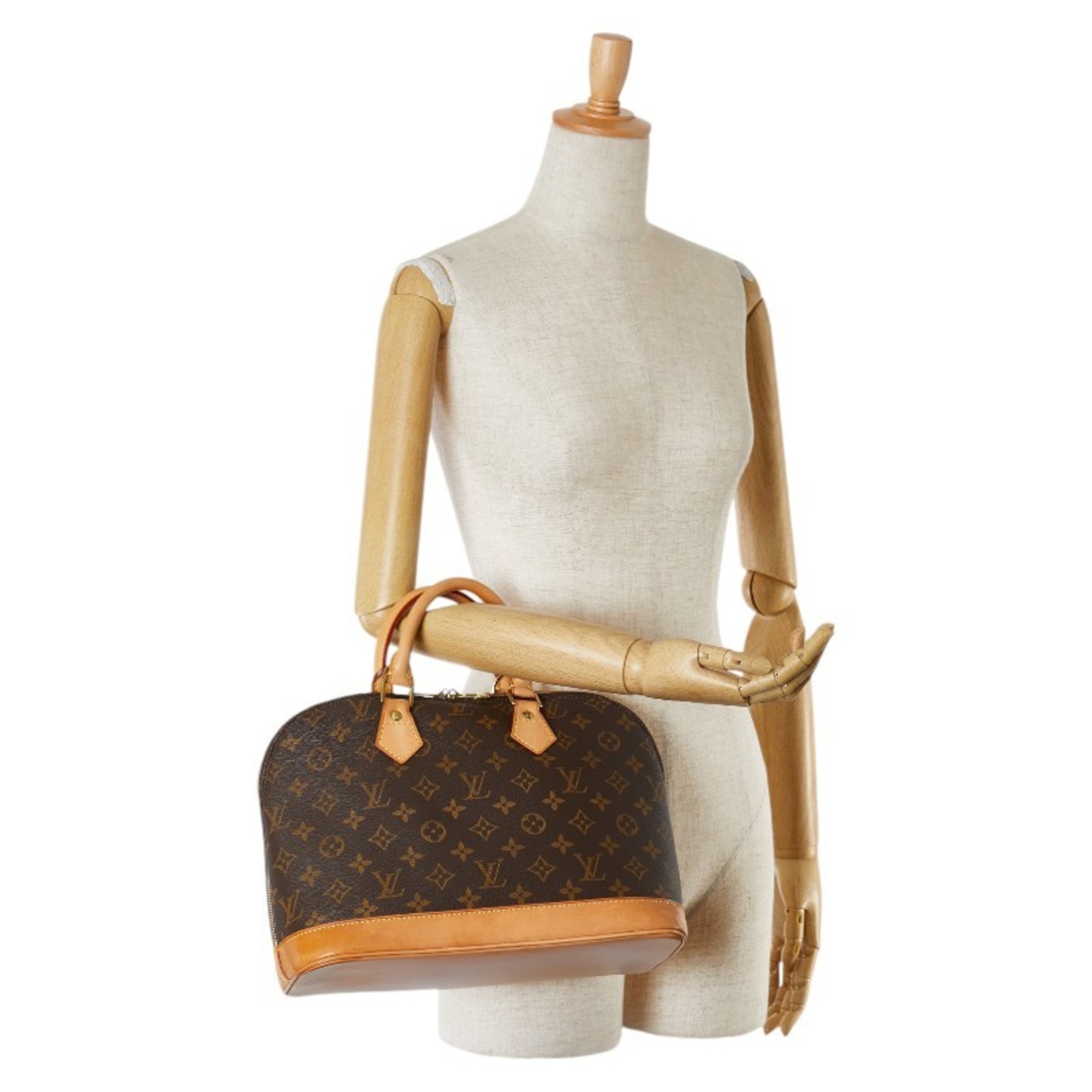 Louis Vuitton Monogram Alma PM Handbag M51130 Brown PVC Leather Women's LOUIS VUITTON