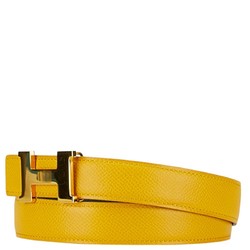 Hermes H-Belt Constance Reversible Belt Size: 65 Yellow Black Leather Women's HERMES