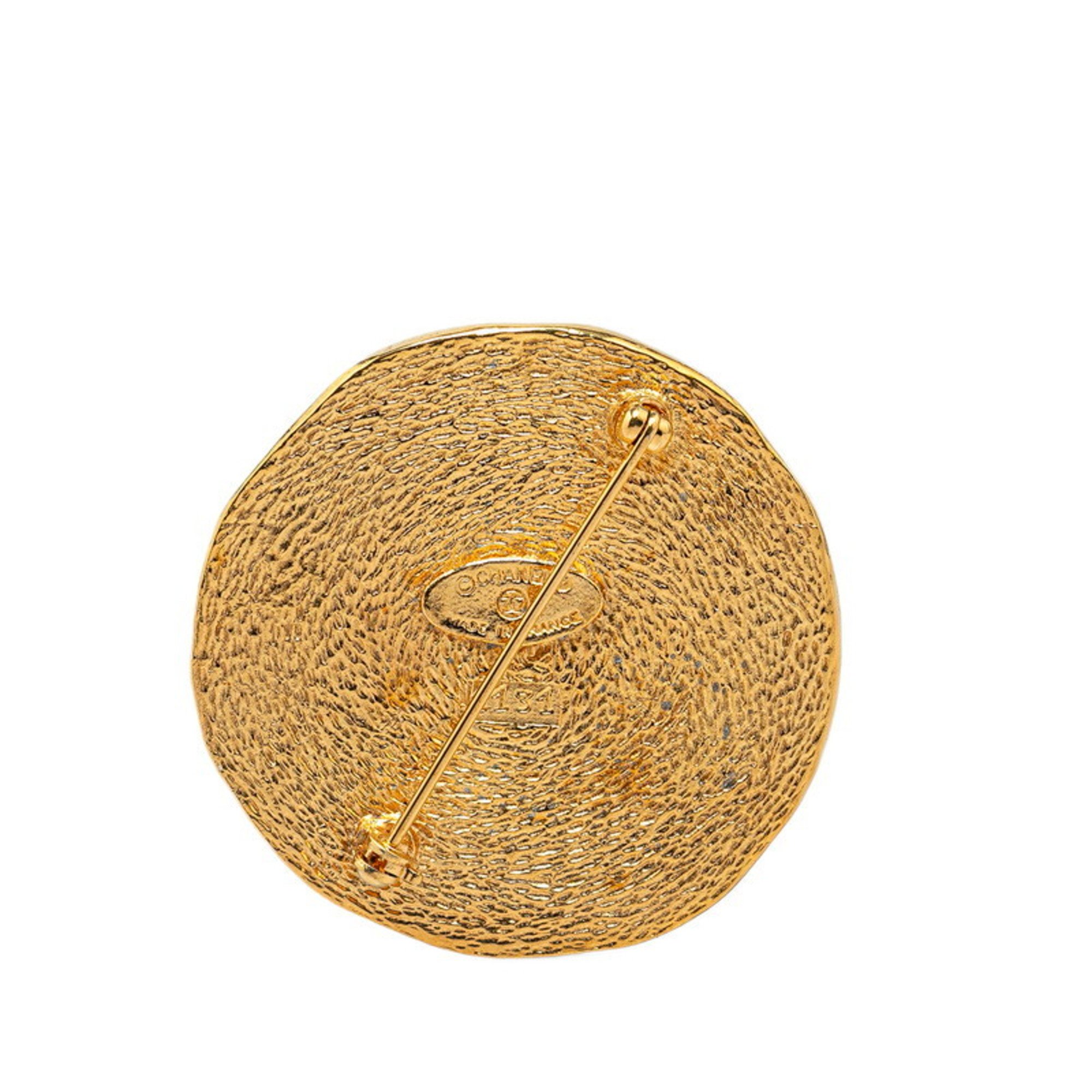 CHANEL 31 RUE CAMBON Brooch Gold Plated Women's