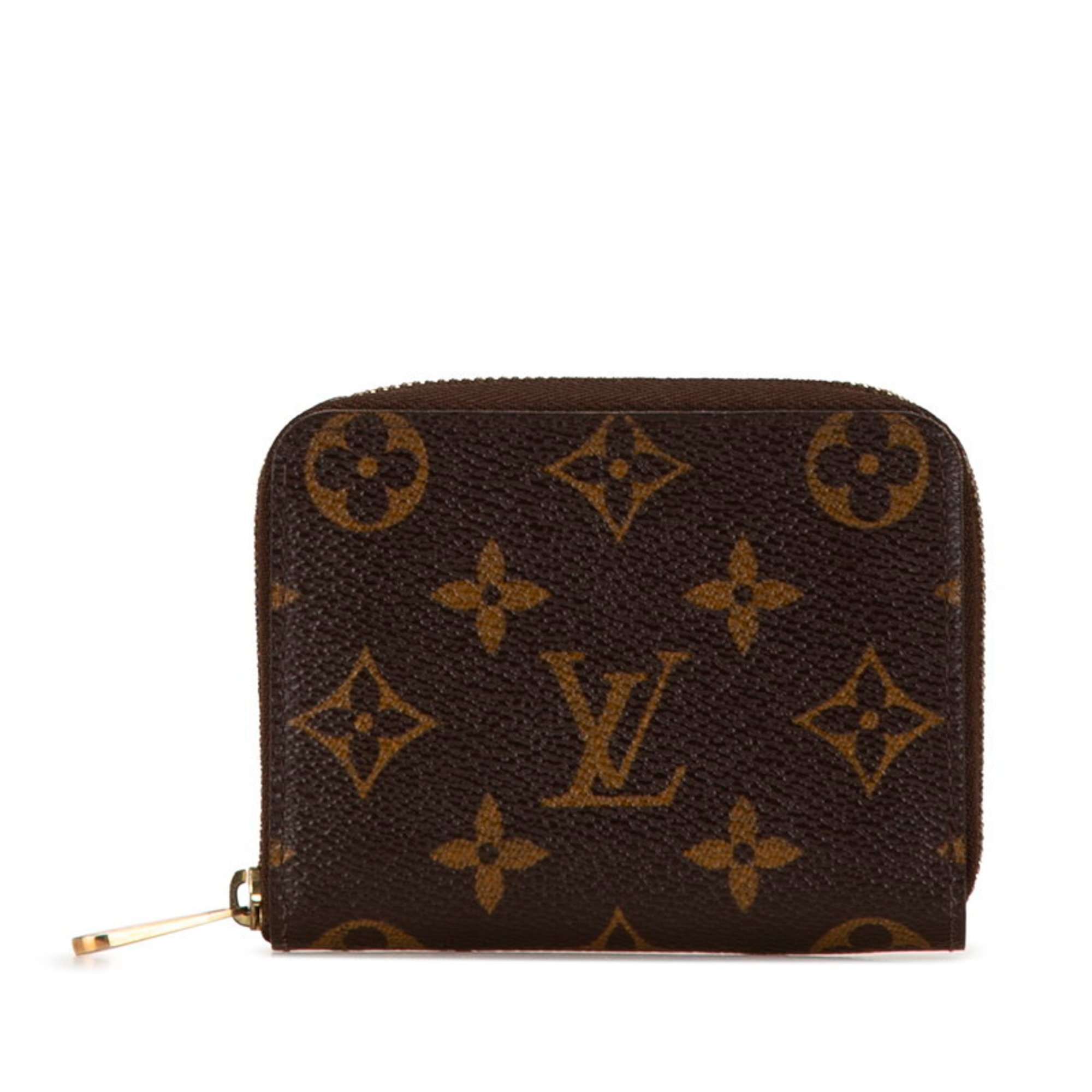 Louis Vuitton Monogram Zippy Coin Purse Case M60067 Brown PVC Leather Women's LOUIS VUITTON