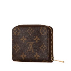 Louis Vuitton Monogram Zippy Coin Purse Case M60067 Brown PVC Leather Women's LOUIS VUITTON