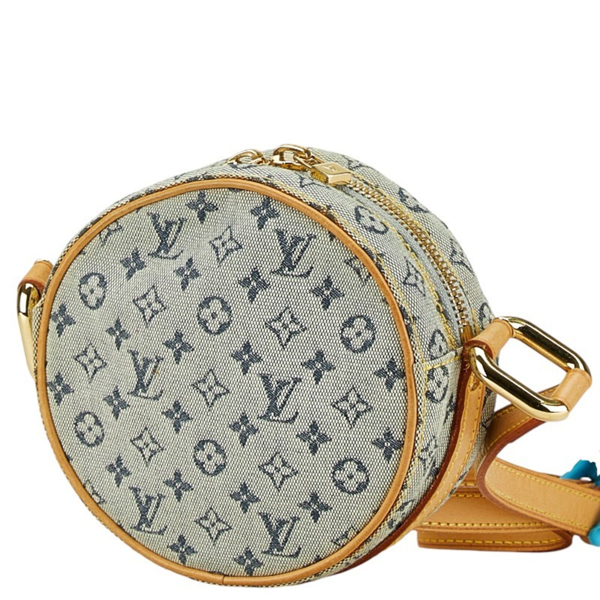 Louis Vuitton Monogram Jeanne PM Shoulder Bag M92001 Blue Brown Canvas Leather Women's LOUIS VUITTON