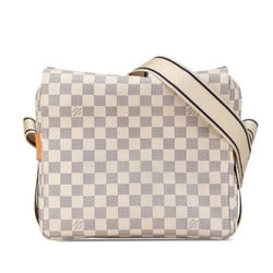 Louis Vuitton Damier Azur Naviglio Shoulder Bag N51189 White PVC Leather Women's LOUIS VUITTON