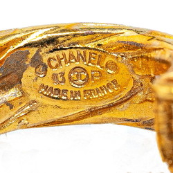 Chanel Coco Mark Earrings Gold Plated Women's CHANEL