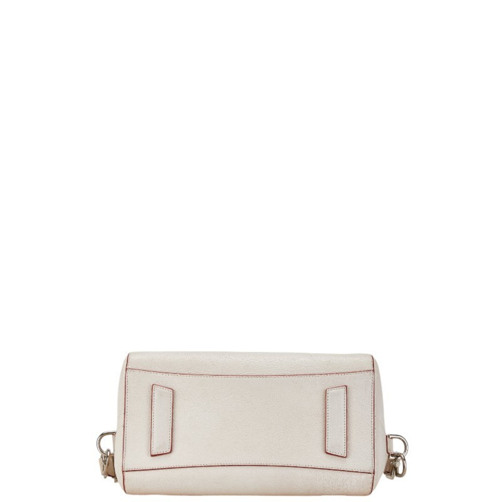 Givenchy Antigona Shoulder Bag White Leather Women's