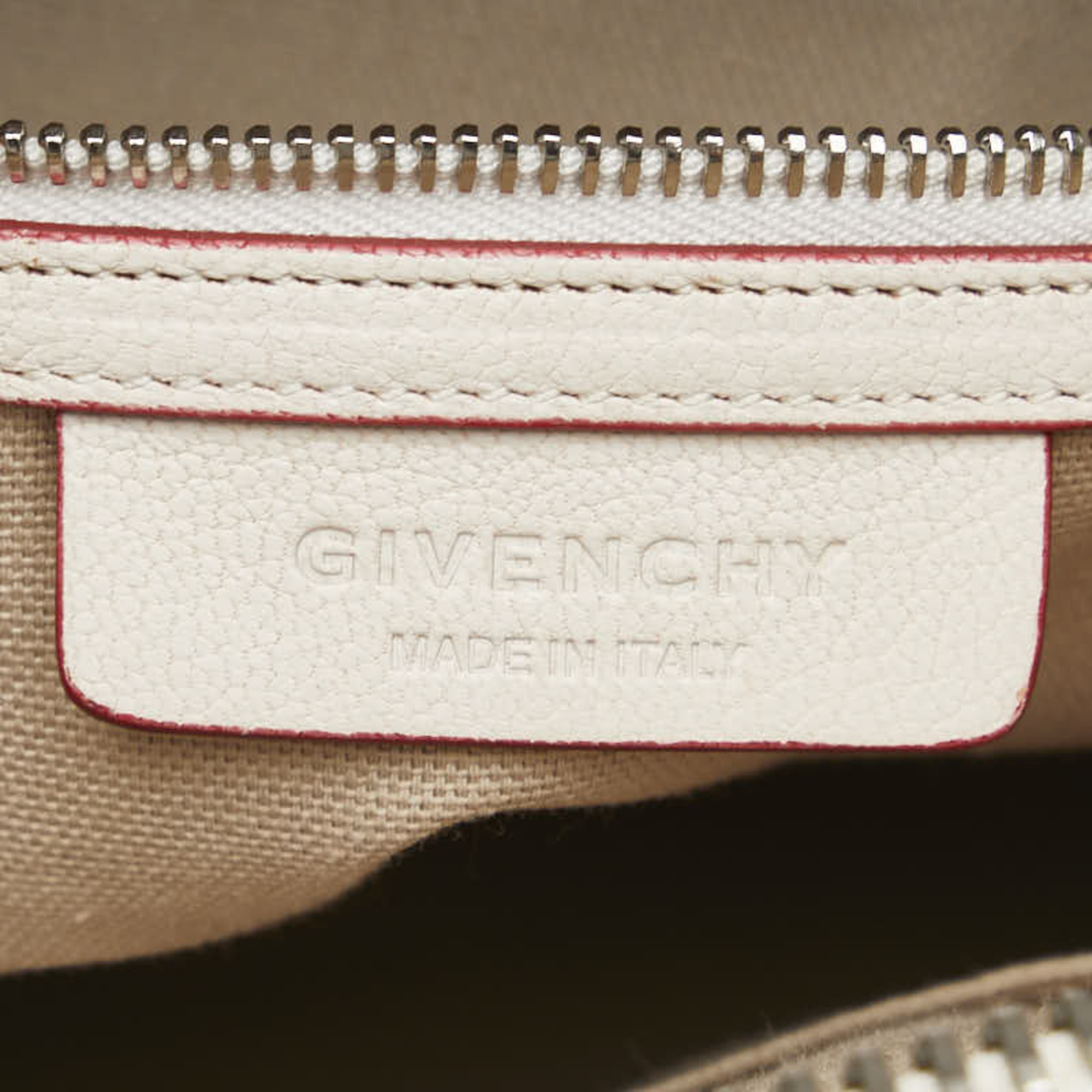 Givenchy Antigona Shoulder Bag White Leather Women's