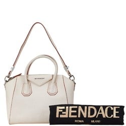 Givenchy Antigona Shoulder Bag White Leather Women's