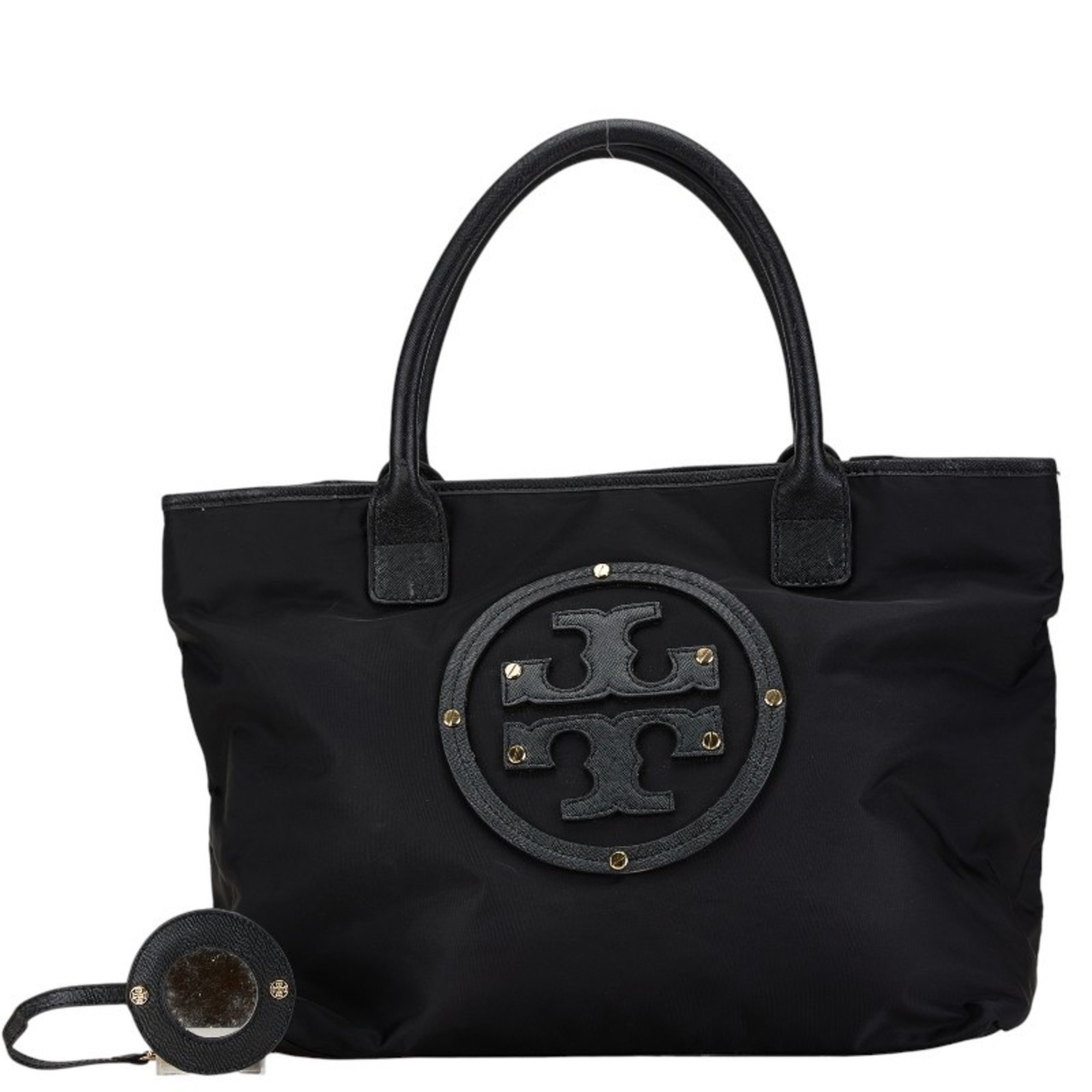 Tory Burch handbag tote bag black nylon leather women's