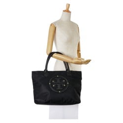 Tory Burch handbag tote bag black nylon leather women's