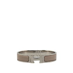 Hermes Click-Clack H PM Bangle Silver Grey Metal Women's HERMES