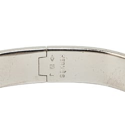 Hermes Click-Clack H PM Bangle Silver Grey Metal Women's HERMES