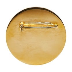 Chanel Coco Mark Brooch Gold Black Plated Women's CHANEL