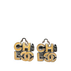 Chanel Earrings Silver Beige Metal Women's CHANEL