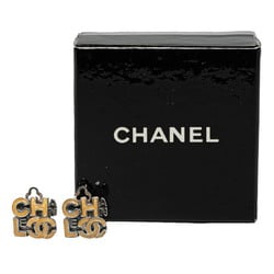 Chanel Earrings Silver Beige Metal Women's CHANEL