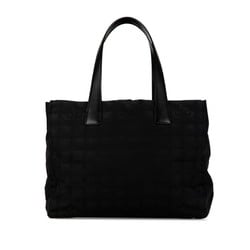 Chanel New Travel Line MM Tote Bag Black Nylon Leather Women's CHANEL