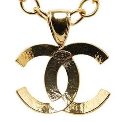 Chanel Coco Mark Chain Necklace Gold Plated Women's CHANEL