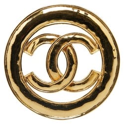 Chanel Coco Mark Brooch Gold Plated Women's CHANEL