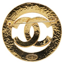 Chanel Coco Mark Brooch Gold Plated Women's CHANEL