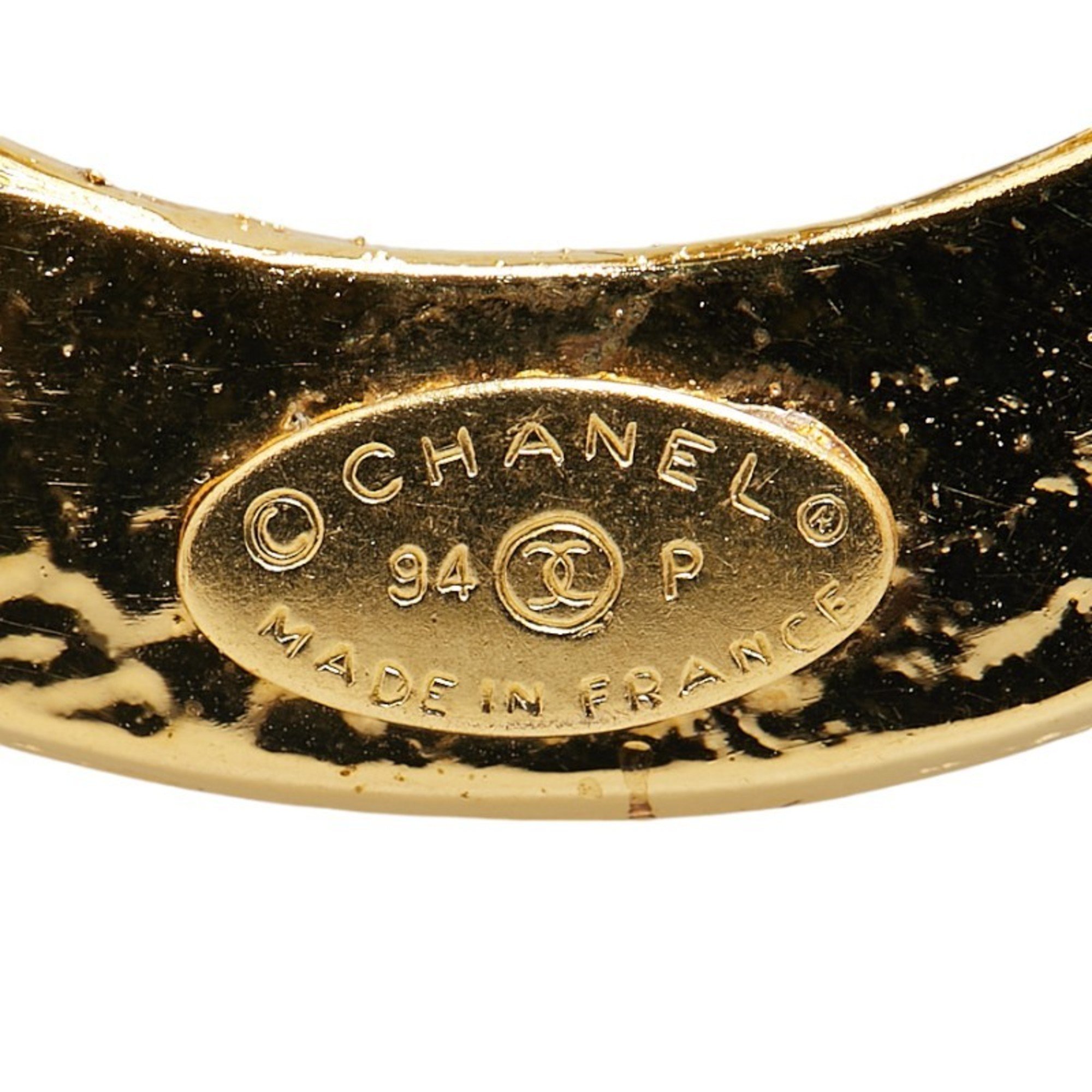 Chanel Coco Mark Brooch Gold Plated Women's CHANEL