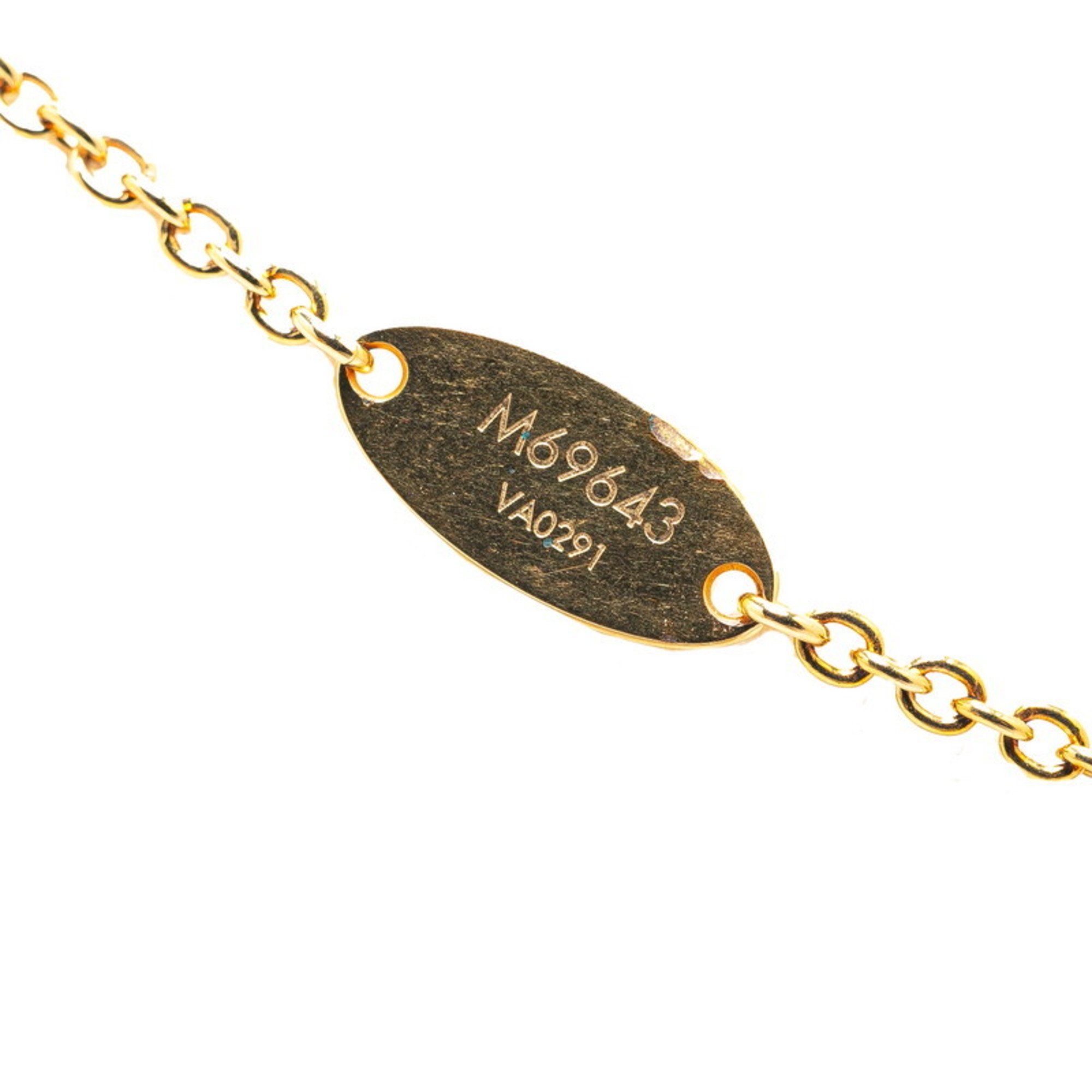 Louis Vuitton Monogram Collier L to V Necklace M69643 Gold Silver Plated Metal Women's LOUIS VUITTON