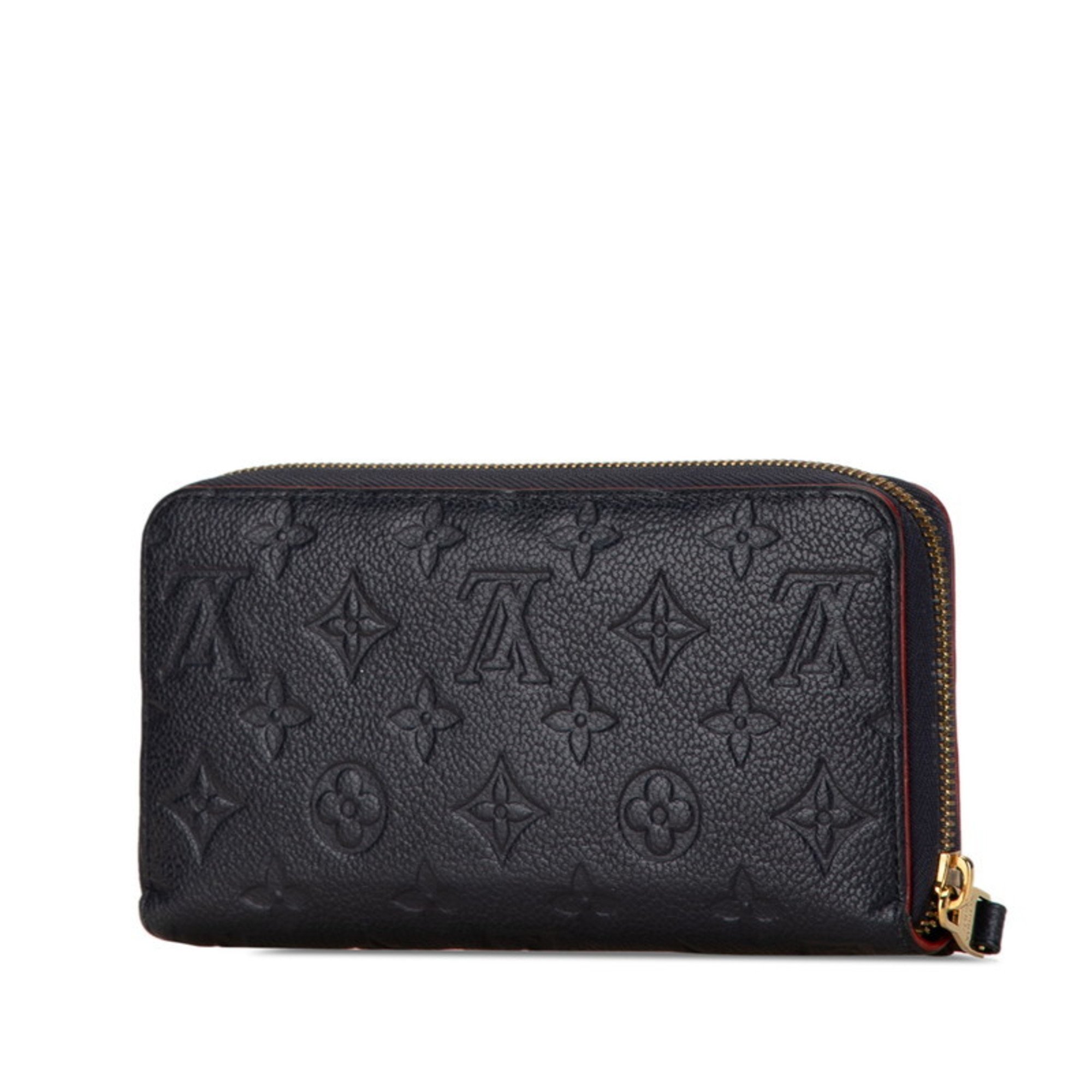 Louis Vuitton Monogram Empreinte Zippy Wallet Long M60571 Navy Leather Women's LOUIS VUITTON