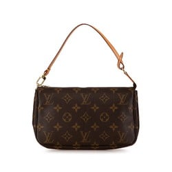 Louis Vuitton Monogram Pochette Accessoires Handbag Pouch M51980 Brown PVC Leather Women's LOUIS VUITTON