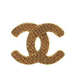 Chanel Coco Mark Motif Brooch Gold Plated Women's CHANEL