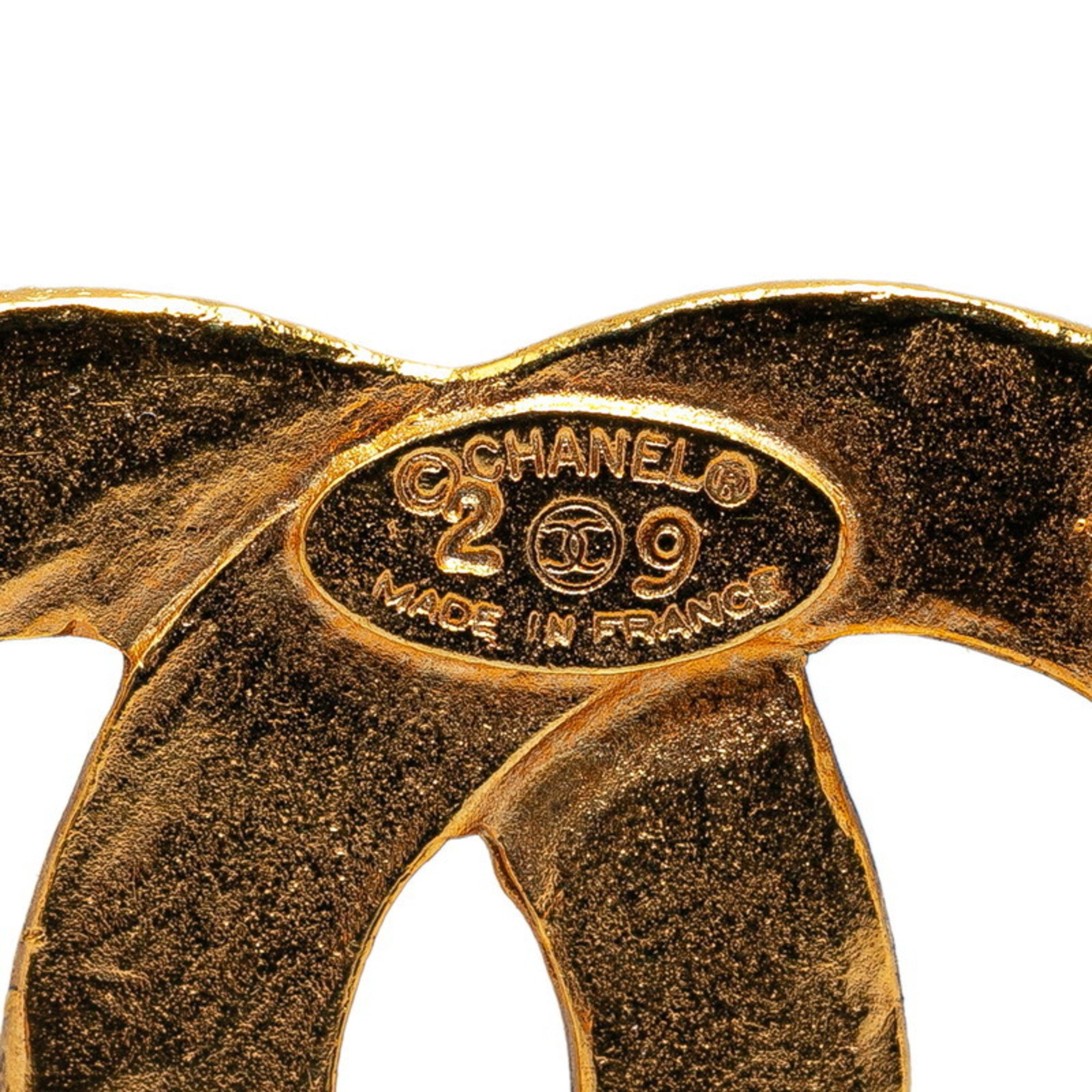 Chanel Coco Mark Motif Brooch Gold Plated Women's CHANEL