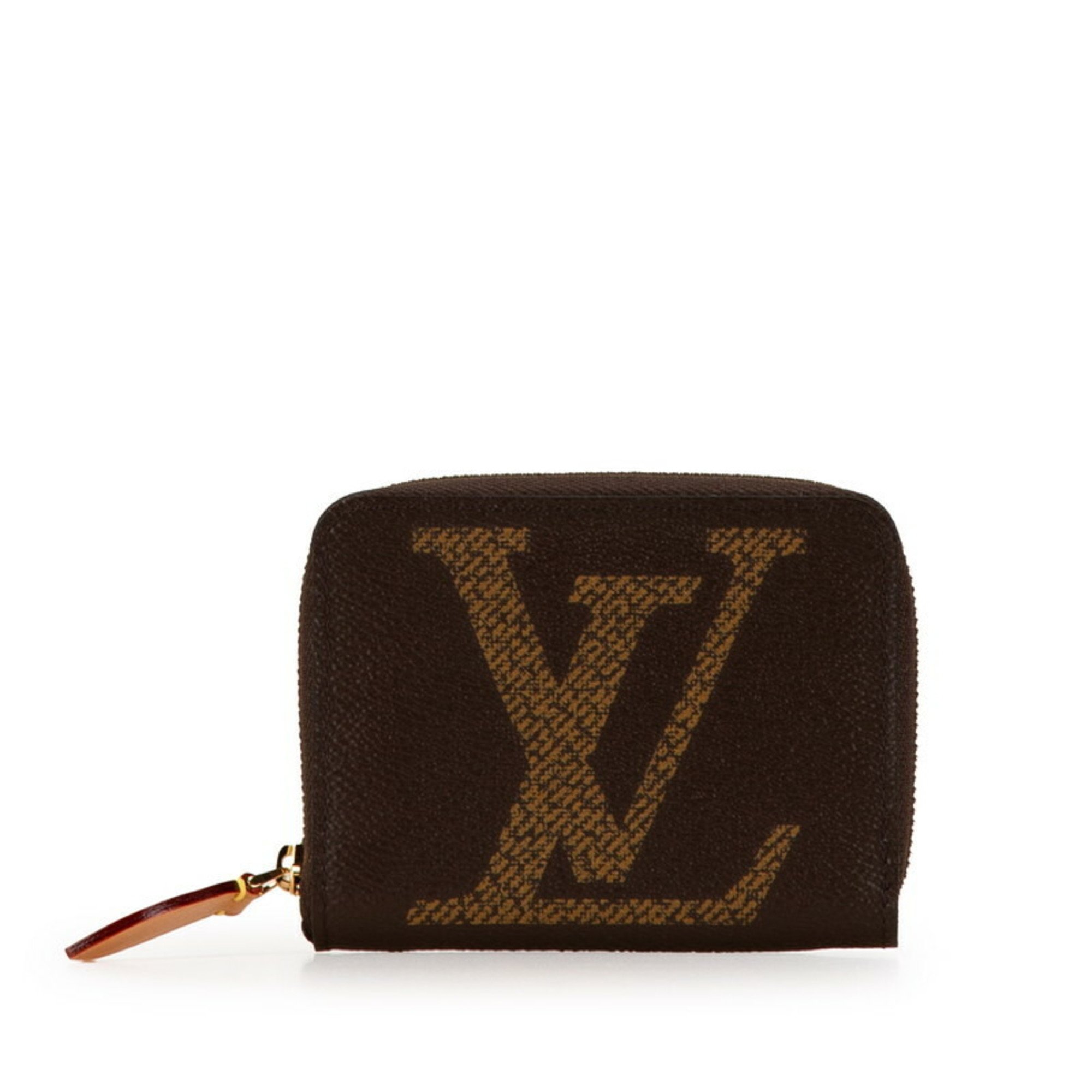 Louis Vuitton Monogram Giant Zippy Coin Purse Case M67690 Brown PVC Women's LOUIS VUITTON