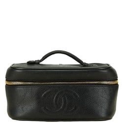 Chanel Coco Mark Vanity Bag Black Caviar Skin Women's CHANEL