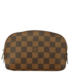 Louis Vuitton Damier Pochette Tick PM Pouch N47516 Brown PVC Leather Women's LOUIS VUITTON