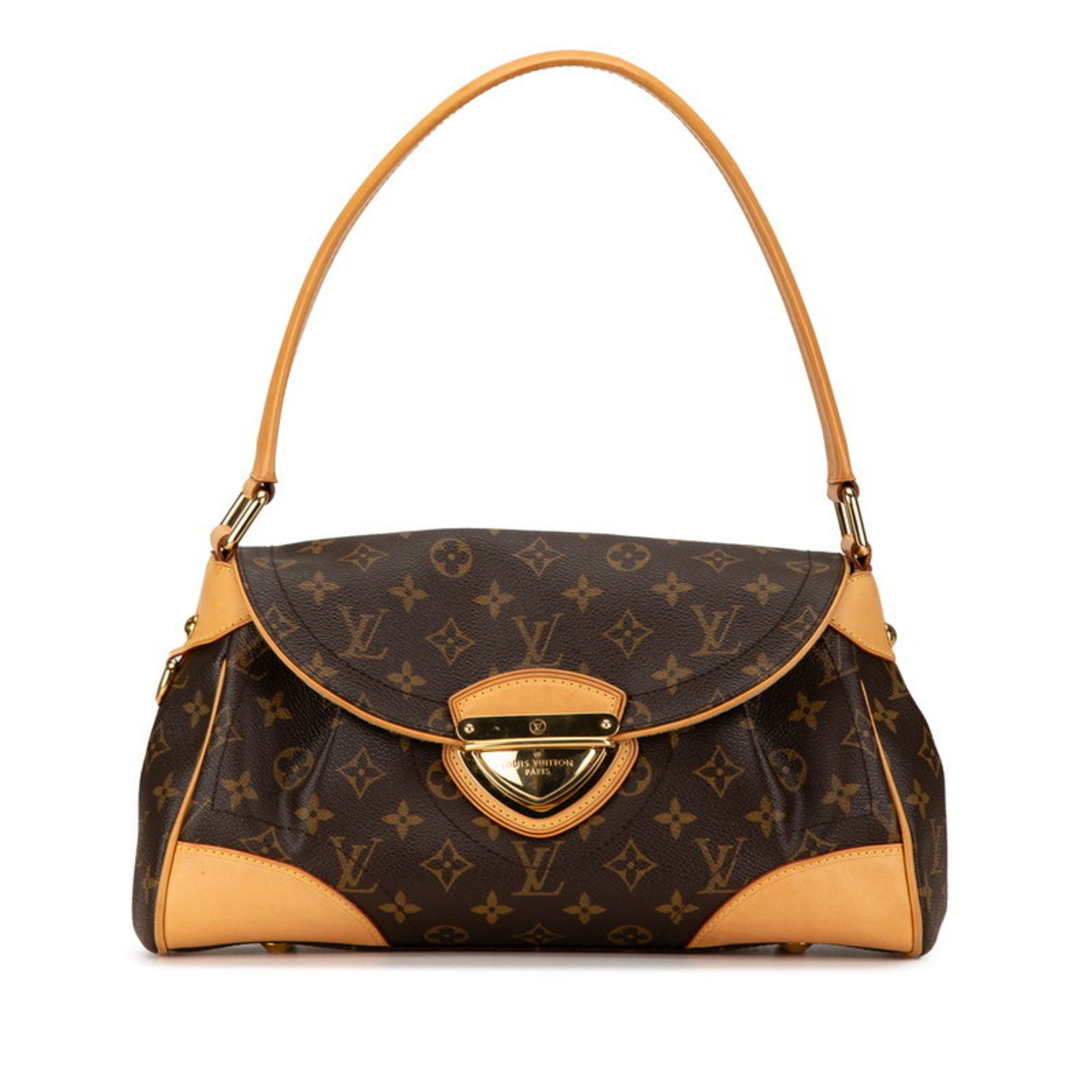 Louis Vuitton Monogram Beverly MM Handbag Bag M40121 Brown PVC Leather Women's LOUIS VUITTON