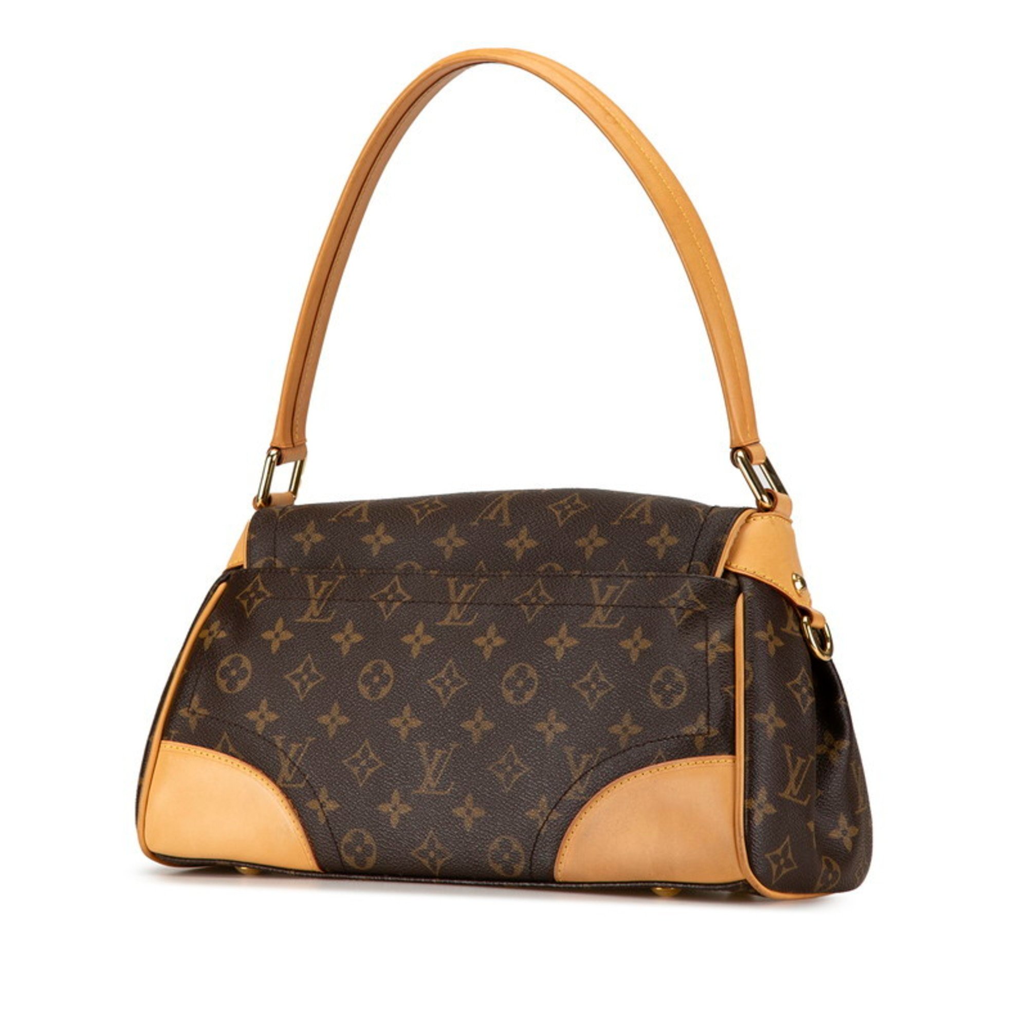 Louis Vuitton Monogram Beverly MM Handbag Bag M40121 Brown PVC Leather Women's LOUIS VUITTON