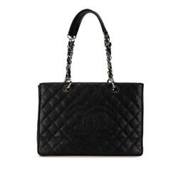 Chanel Matelasse GST Coco Mark Chain Shoulder Bag Tote A50995 Black Caviar Skin Women's CHANEL