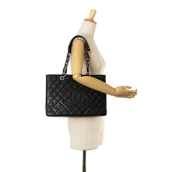 Chanel Matelasse GST Coco Mark Chain Shoulder Bag Tote A50995 Black Caviar Skin Women's CHANEL