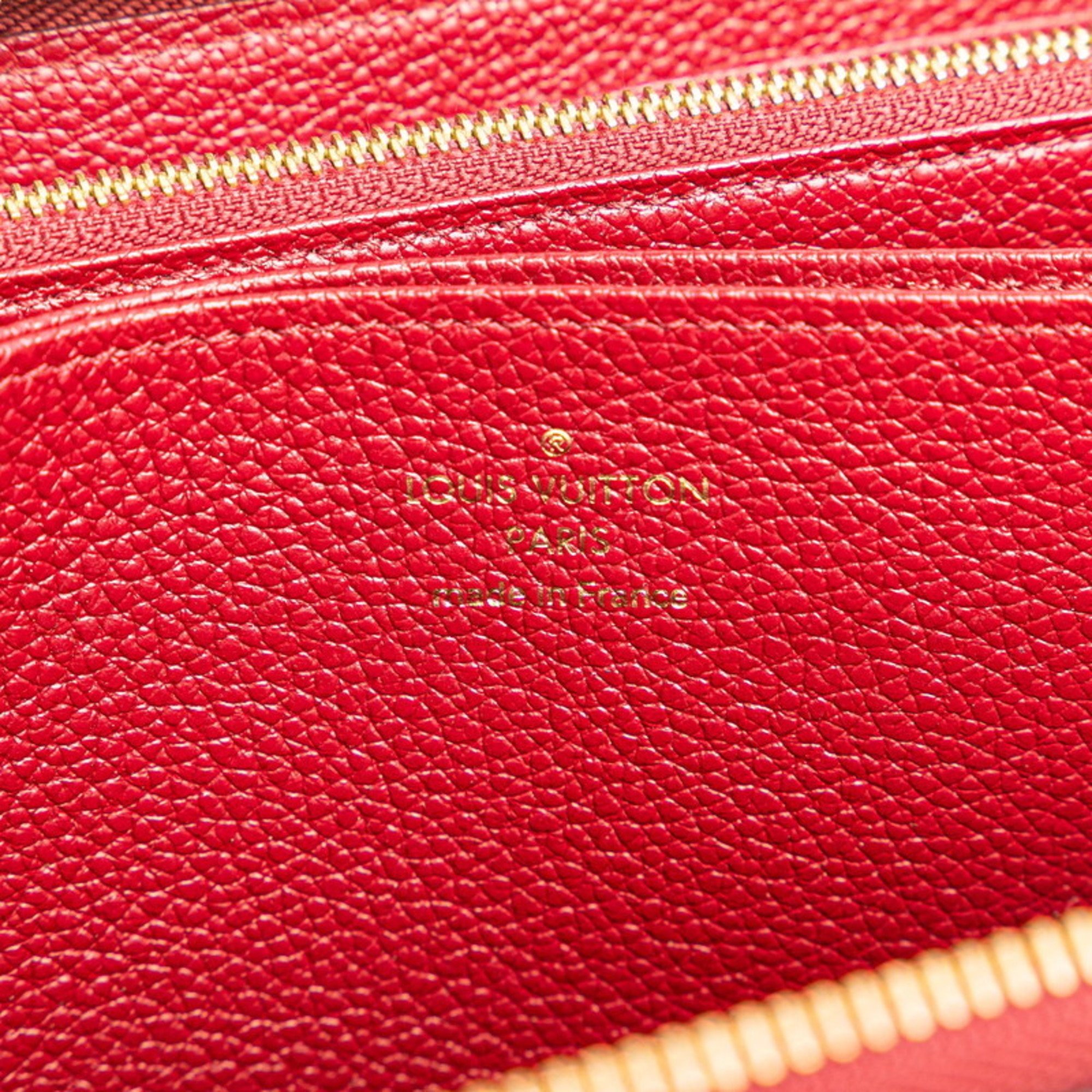 Louis Vuitton Monogram Empreinte Zippy Wallet Round Long M63691 Ecarlate Red Calfskin Women's LOUIS VUITTON