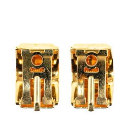 Hermes enamel cloisonné star earrings gold multi-color plated women's HERMES