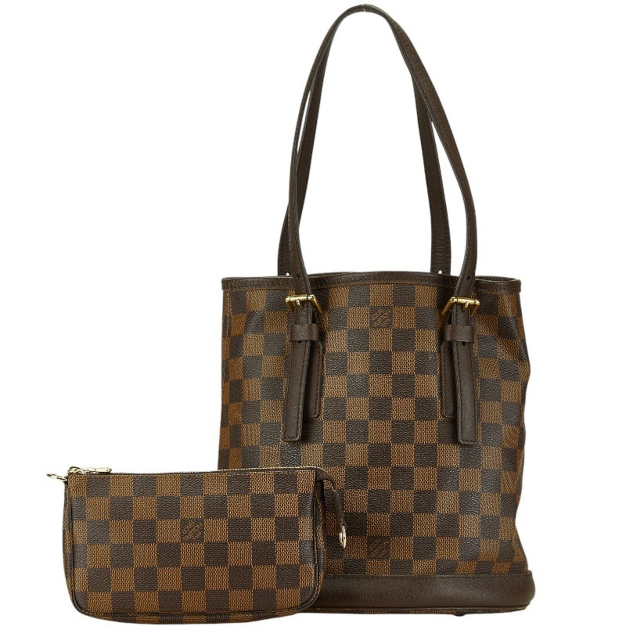 Louis Vuitton Damier Mare Tote Bag Shoulder Bucket N42240 Brown PVC Leather Women's LOUIS VUITTON