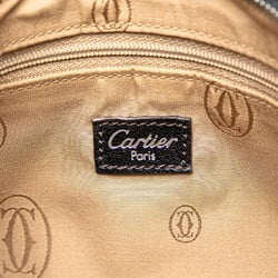 Cartier Marcello de handbag black leather ladies CARTIER