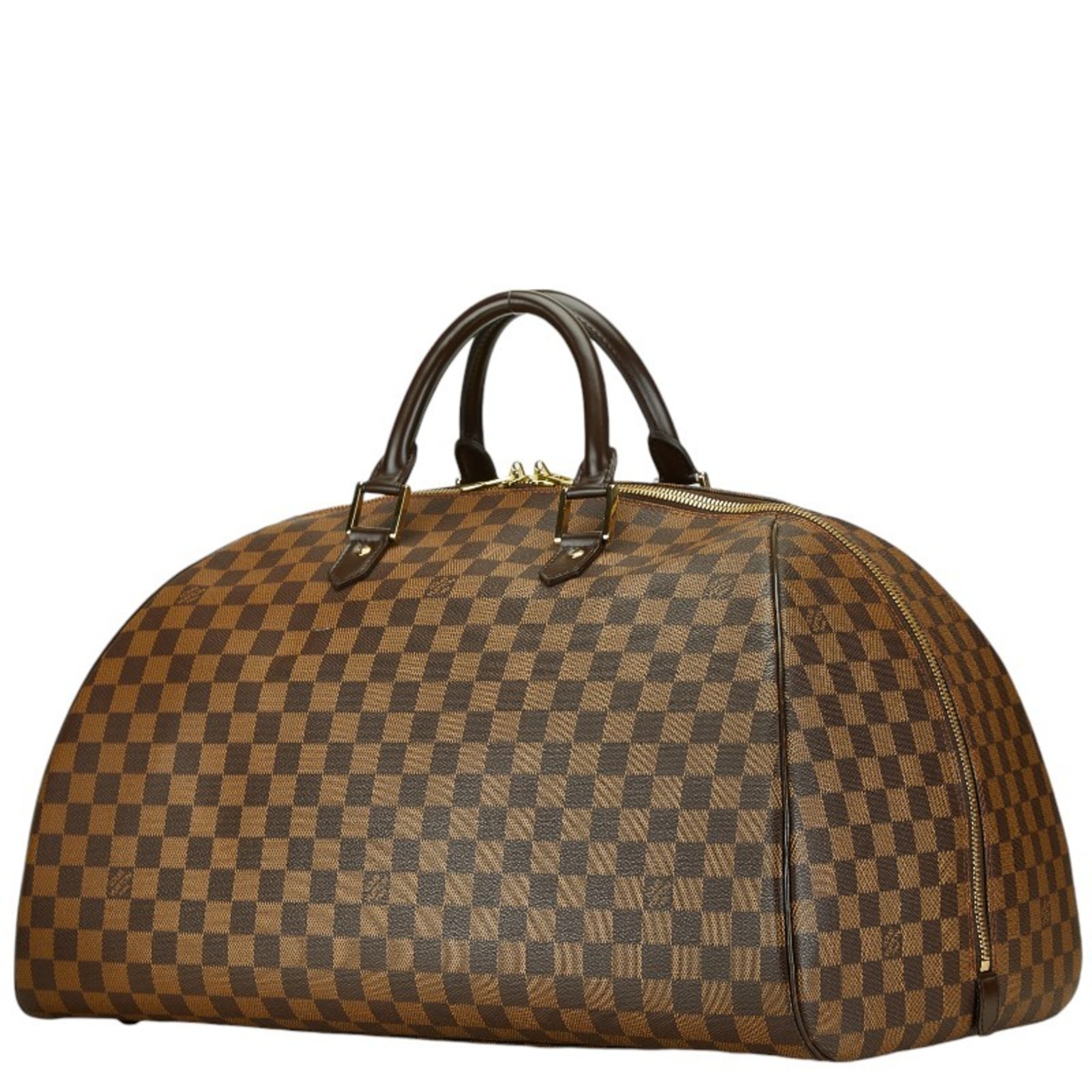 Louis Vuitton Damier Rivera GM Handbag Boston Bag N41432 Brown PVC Leather Women's LOUIS VUITTON