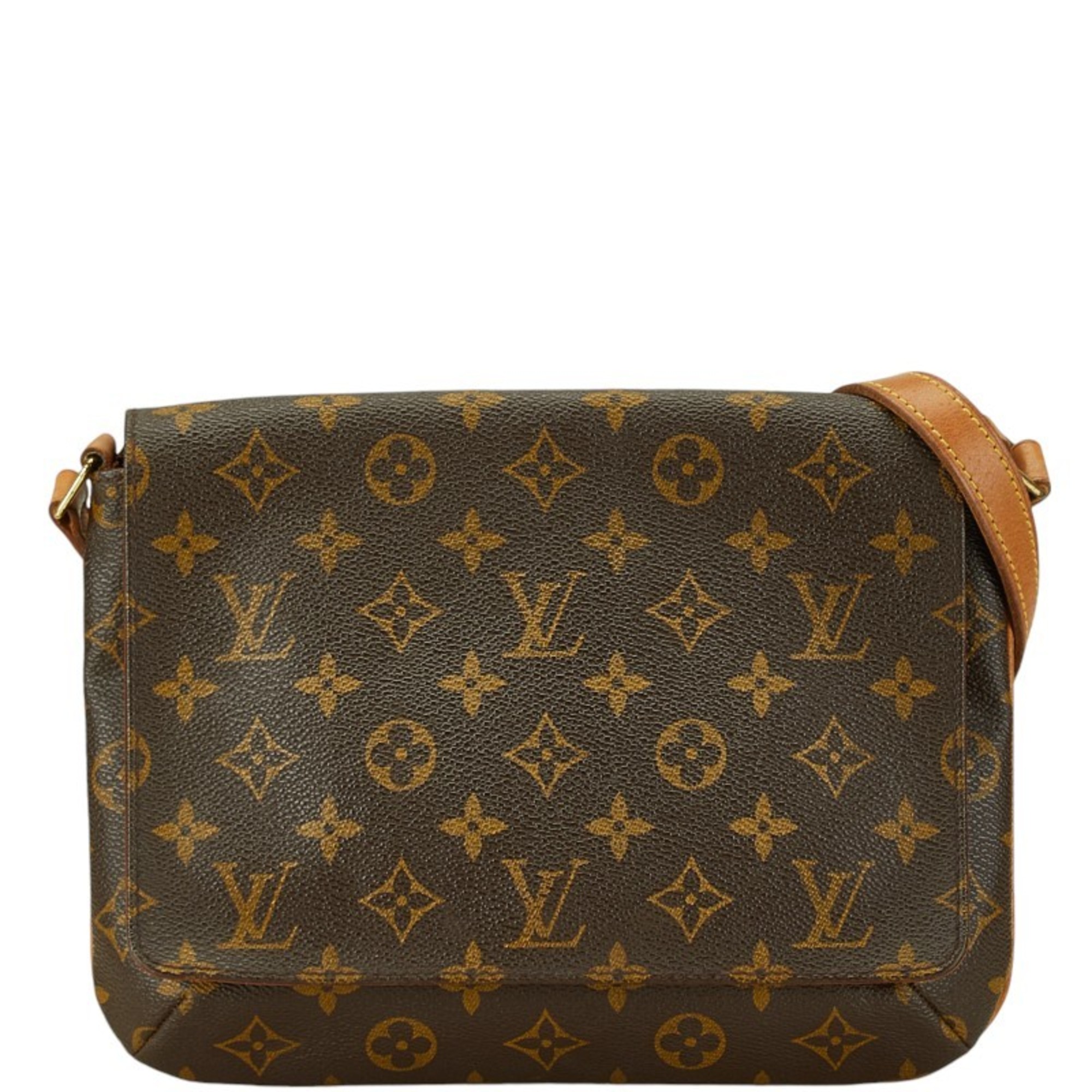 Louis Vuitton Monogram Musette Tango Short Shoulder Bag Handbag M51257 Brown PVC Leather Women's LOUIS VUITTON