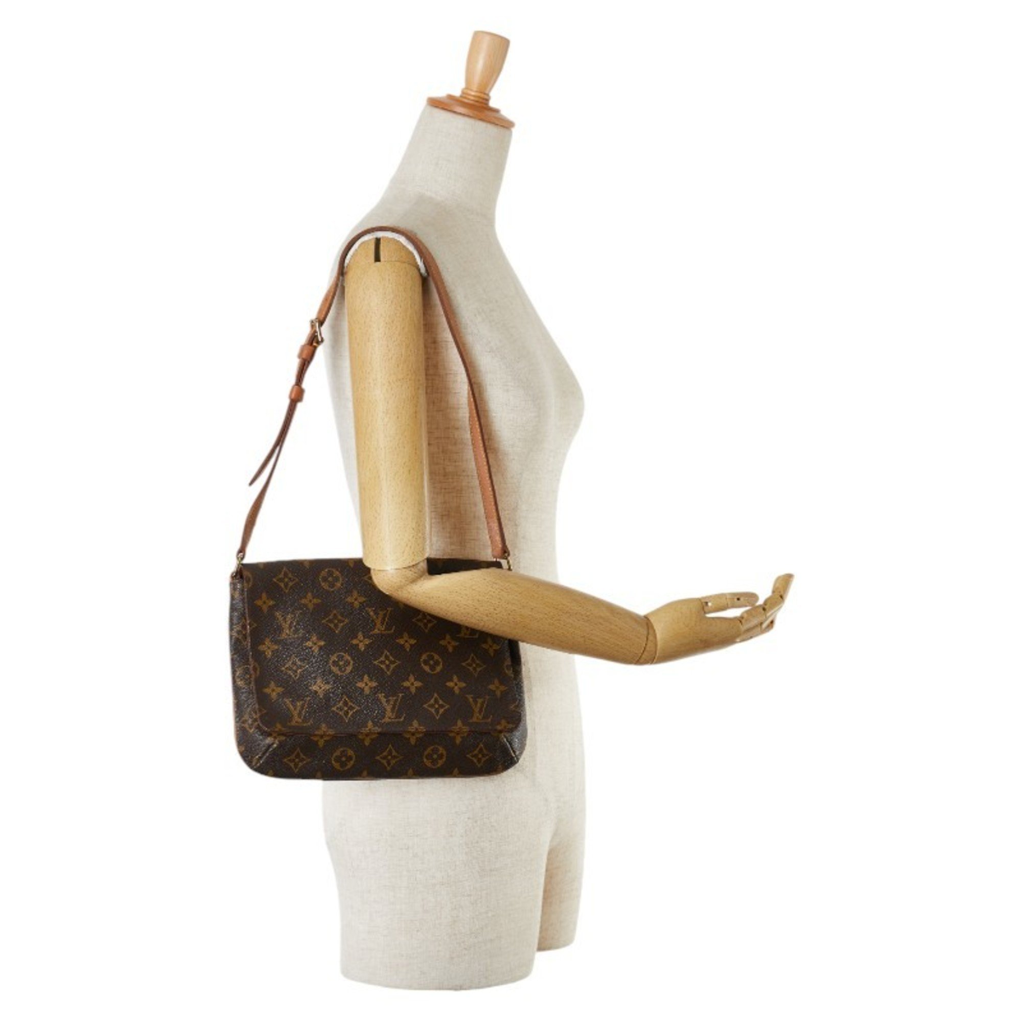 Louis Vuitton Monogram Musette Tango Short Shoulder Bag Handbag M51257 Brown PVC Leather Women's LOUIS VUITTON