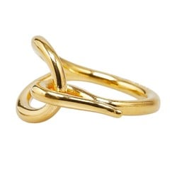 Hermes Jumbo Scarf Ring Gold Plated Women's HERMES