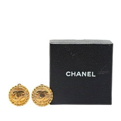 Chanel Coco Mark Windmill Motif Earrings Gold Plated Women's CHANEL