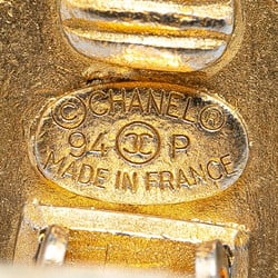 Chanel Coco Mark Earrings Gold Plated Women's CHANEL