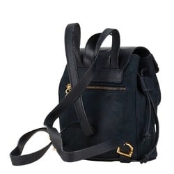 Salvatore Ferragamo Vara Ribbon Nubuck Backpack AQ-216254 Navy Suede Leather Women's